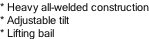 * Heavy all-welded construction * Adjustable tilt * Lifting bail